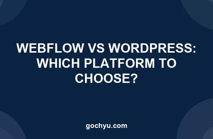 Webflow vs WordPress comparison