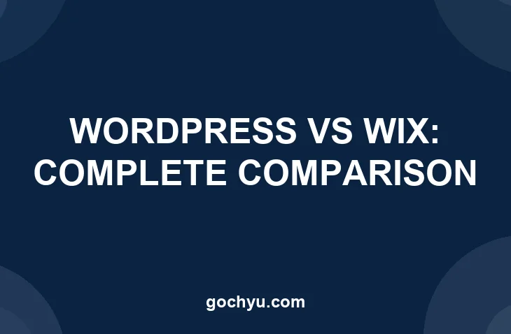 WordPress vs Wix comparison