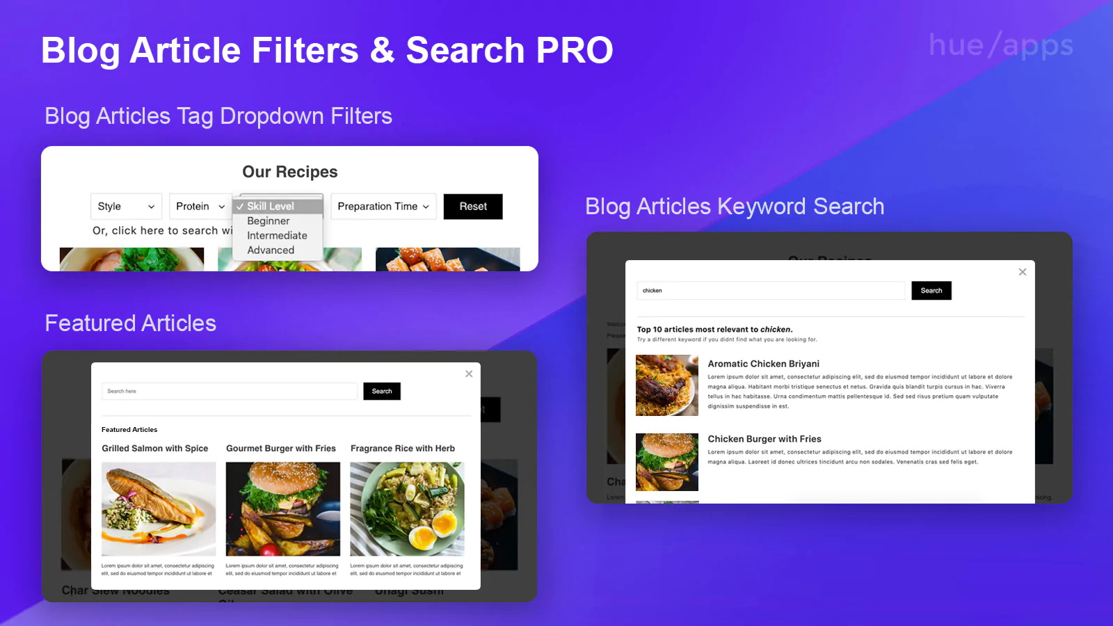 Blog Article Filter Search PRO