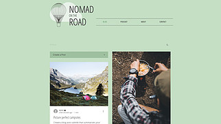 Travel blog and podcast Wix template for affiliate marketing
