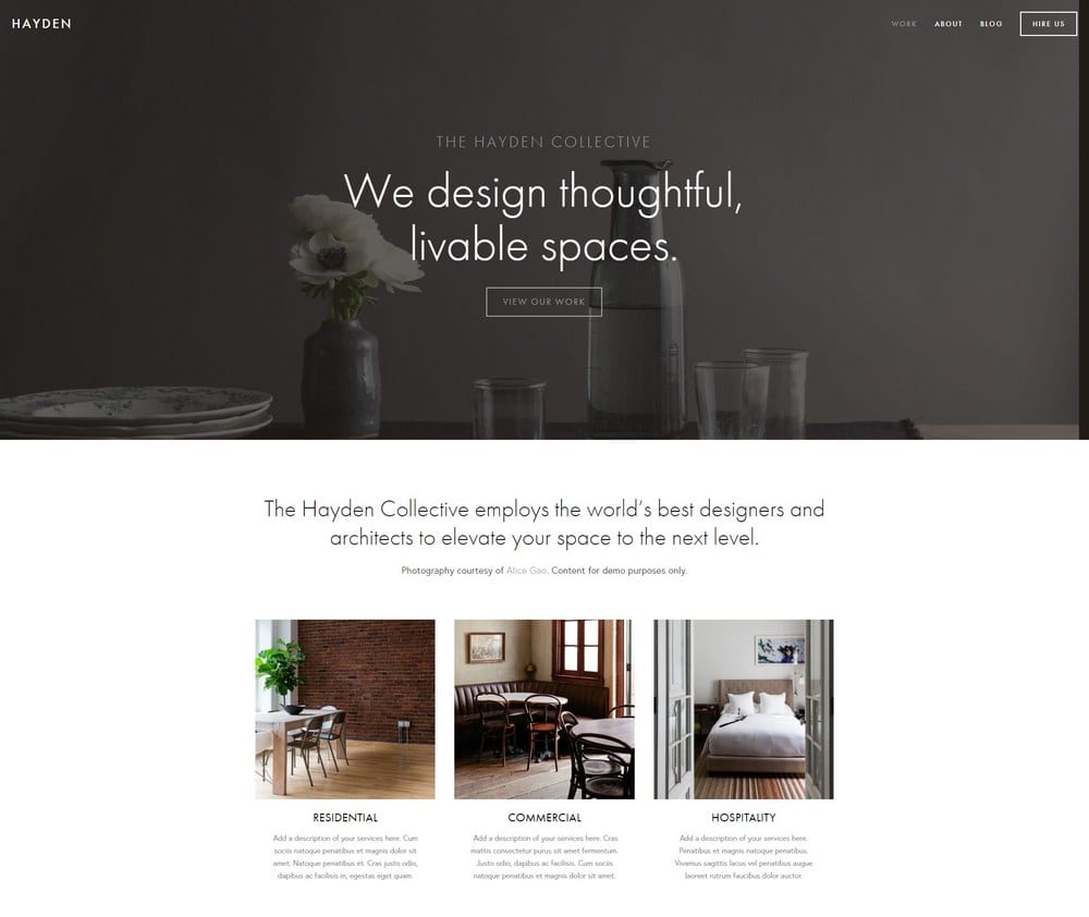 Hayden – Agency Squarespace Template