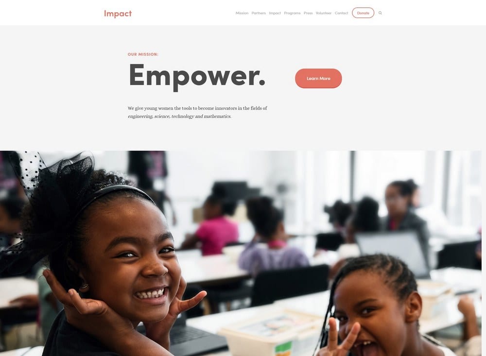 Impact – Education Squarespace Template